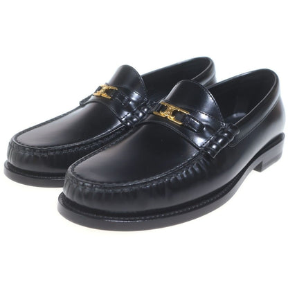 Celine Luco Triomphe Leather Loafers Black Gold — view 2