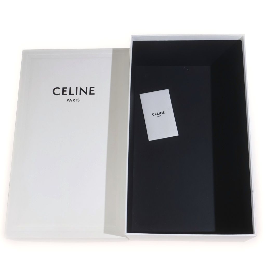 Celine Luco Triomphe Leather Loafers Black Gold — view 6