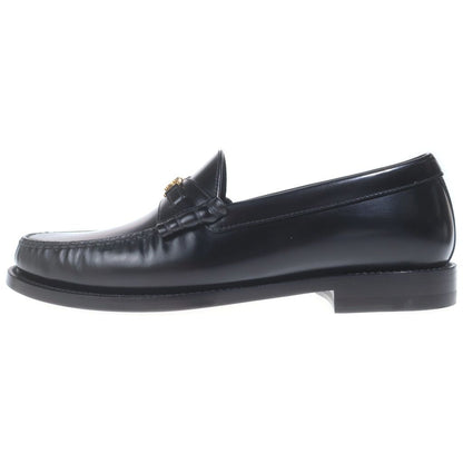 Celine Luco Triomphe Leather Loafers Black Gold