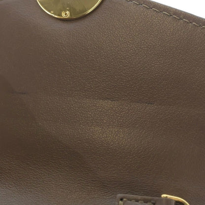 Fendi Compact Wallet Trifold Coin Case Brown Black Leather Gold — view 5