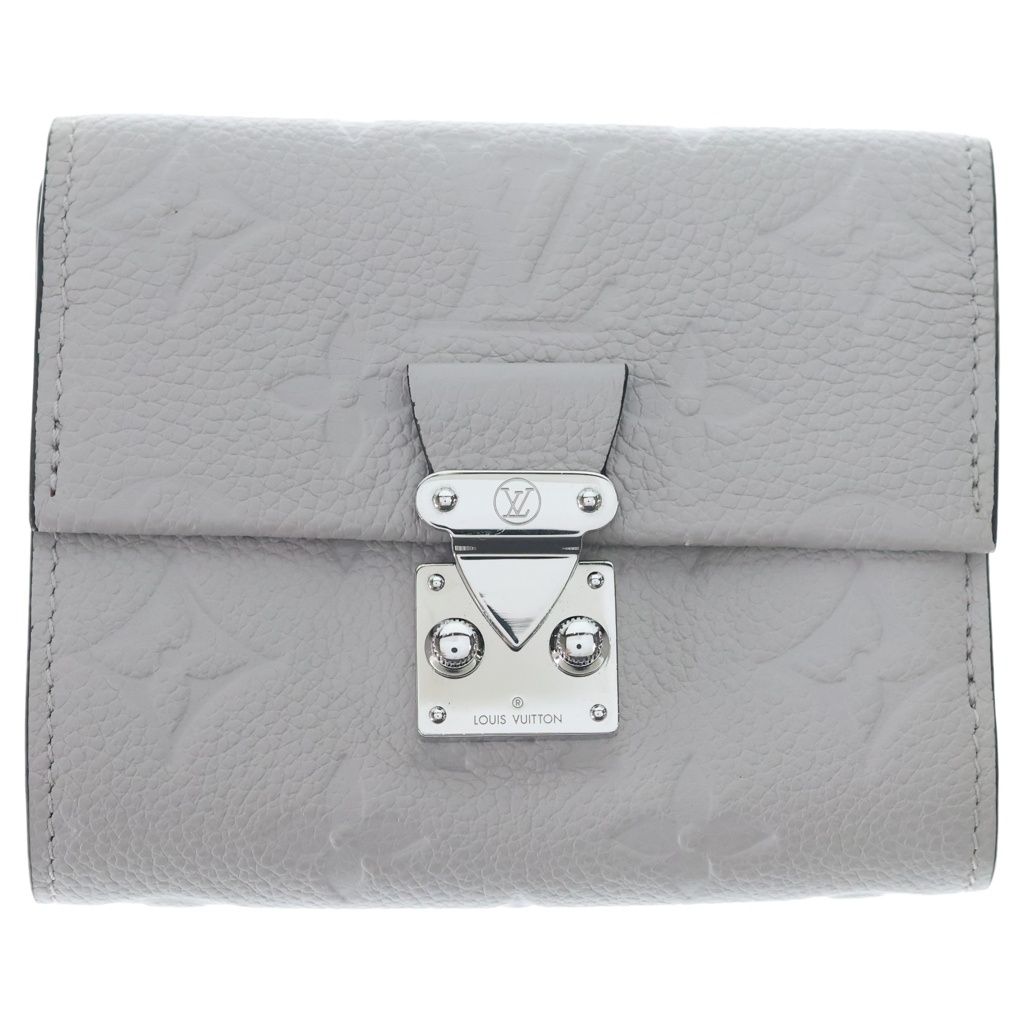 Louis Vuitton Portefeuille Metis Compact Wallet Trifold Gray Leather Silver