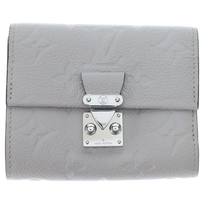 Louis Vuitton Portefeuille Metis Compact Wallet Trifold Gray Leather Silver