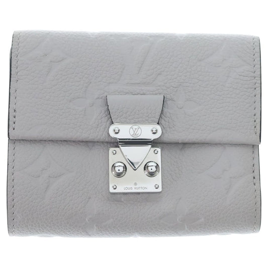 Louis Vuitton Portefeuille Metis Compact Wallet Trifold Gray Leather Silver