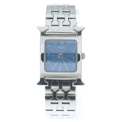 Hermes Watch Blue Dial Quartz Silver