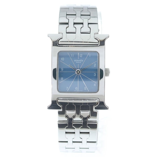 Hermes Watch Blue Dial Quartz Silver