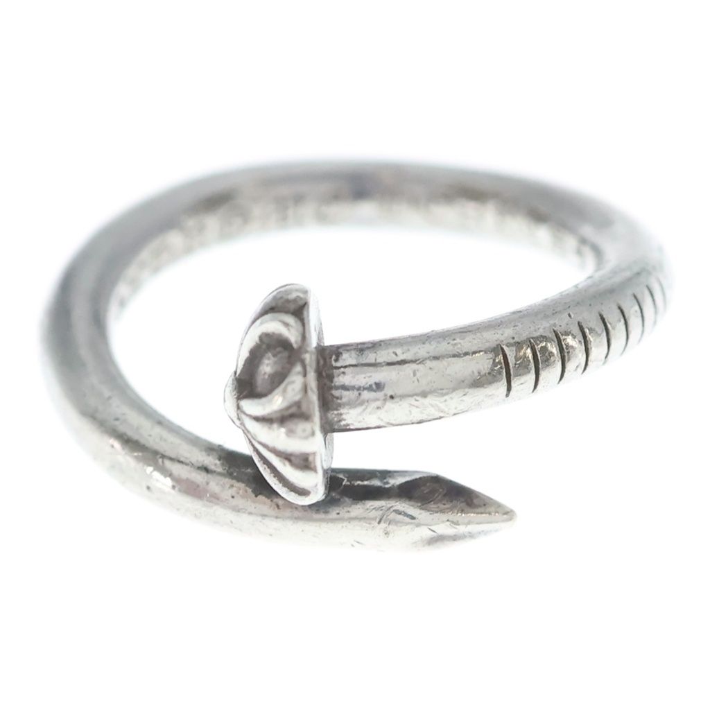 Chrome Hearts Nail Crsball Cross Ball Ring Silver