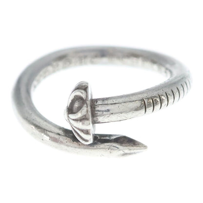 Chrome Hearts Nail Crsball Cross Ball Ring Silver