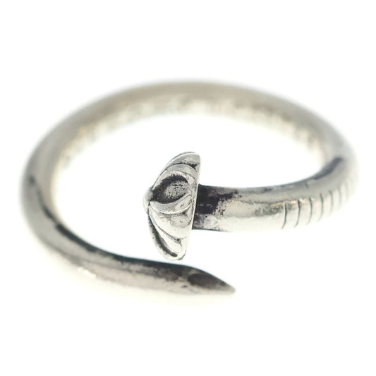 Chrome Hearts Nail Crsball Cross Ball Ring Silver