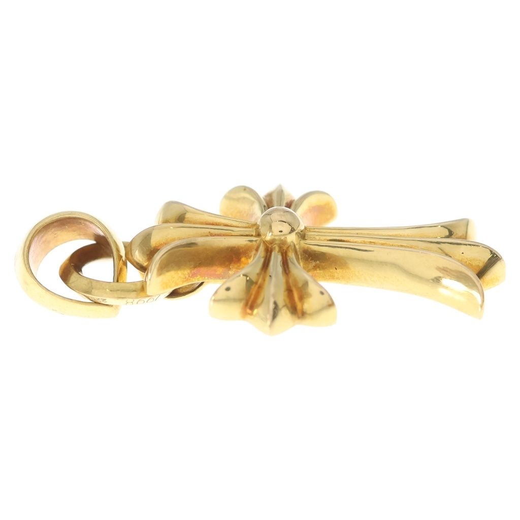 Chrome Hearts 22k CH Crs Sml Bale Small CH Cross Pendant Gold — view 4