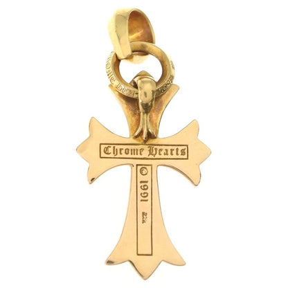 Chrome Hearts 22k CH Crs Sml Bale Small CH Cross Pendant Gold — view 2