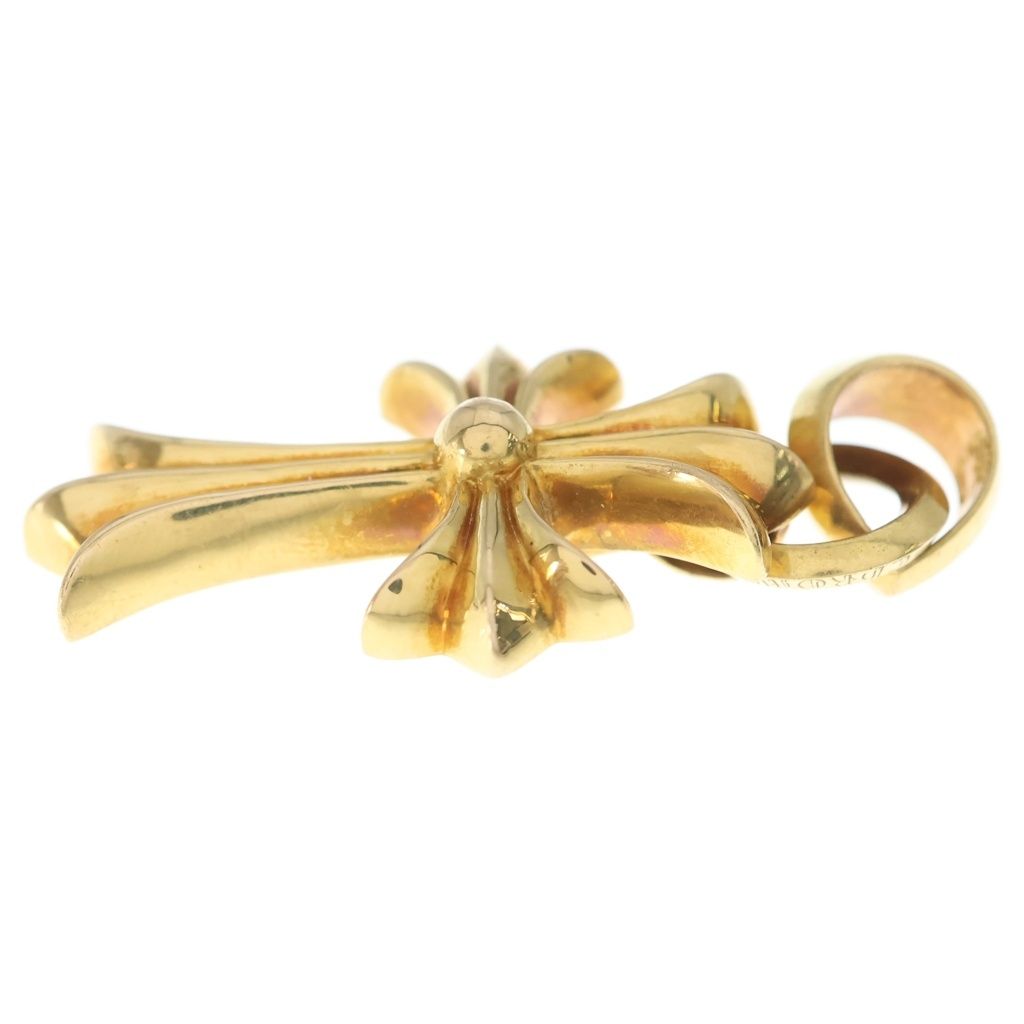 Chrome Hearts 22k CH Crs Sml Bale Small CH Cross Pendant Gold — view 3