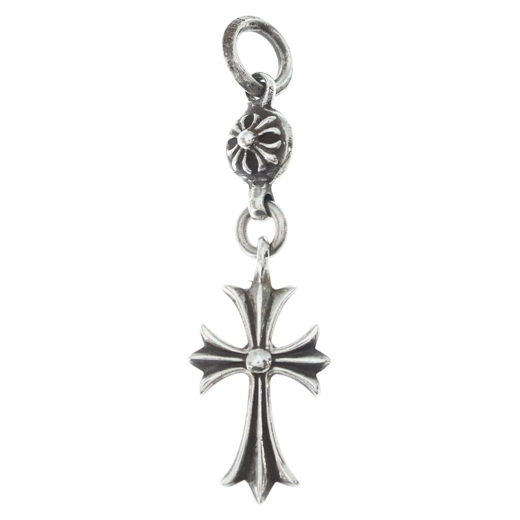 Chrome Hearts Tny CH Crs 1 Ball Tiny CH Cross Charm Pendant Silver — view 2