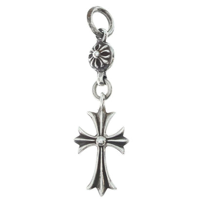 Chrome Hearts Tny CH Crs 1 Ball Tiny CH Cross Charm Pendant Silver — view 2