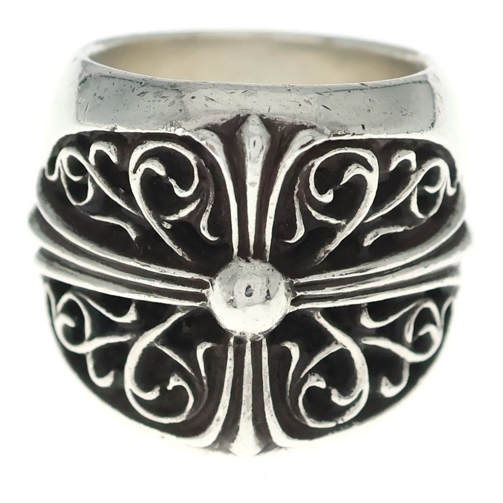 Chrome Hearts Classic Oval Cross Ring Silver — view 4