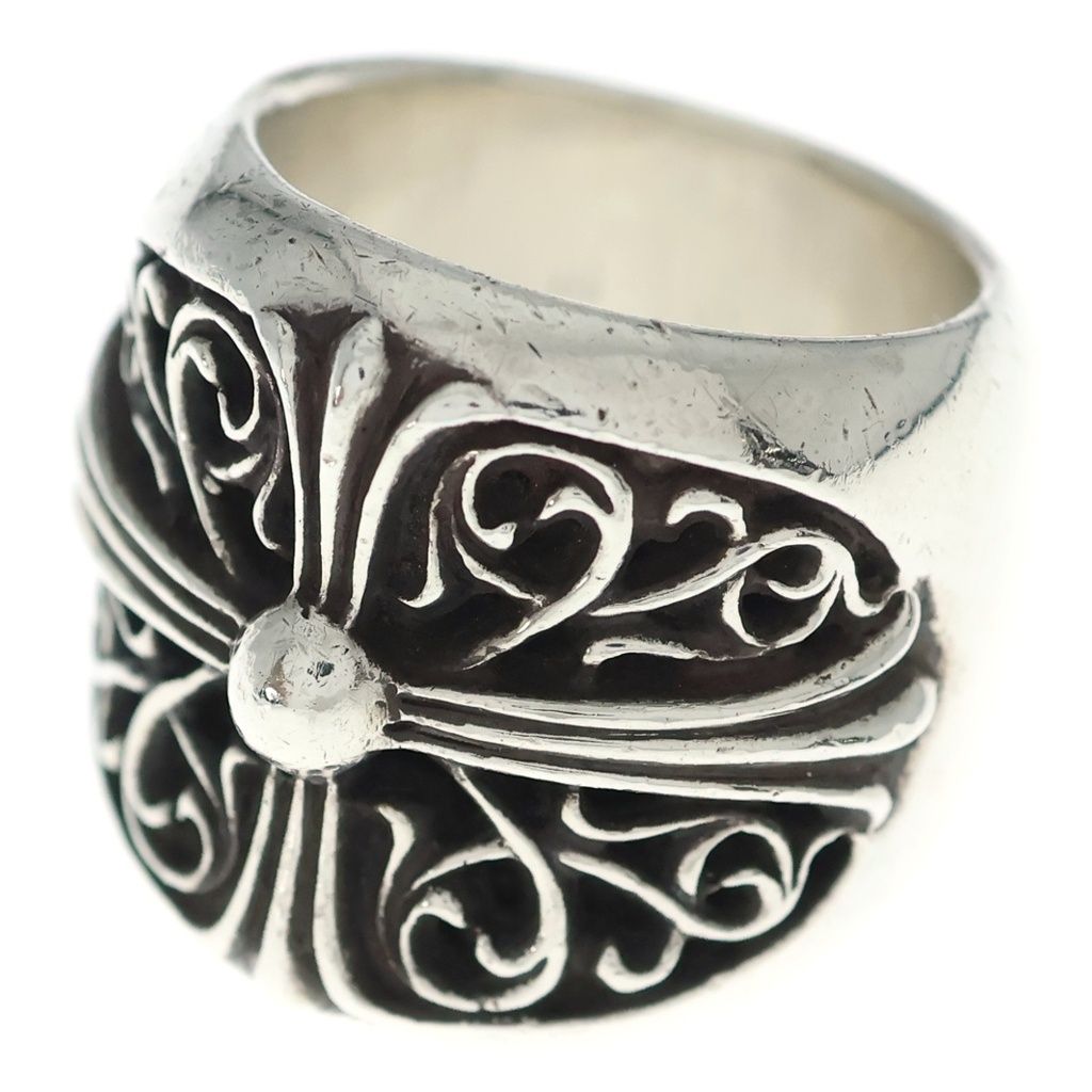 Chrome Hearts Classic Oval Cross Ring Silver