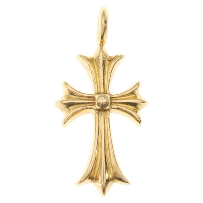 Chrome Hearts 22k Tny Crsf P Dia Tiny Fat Cross Pave Diamond Pendant Gold — view 2