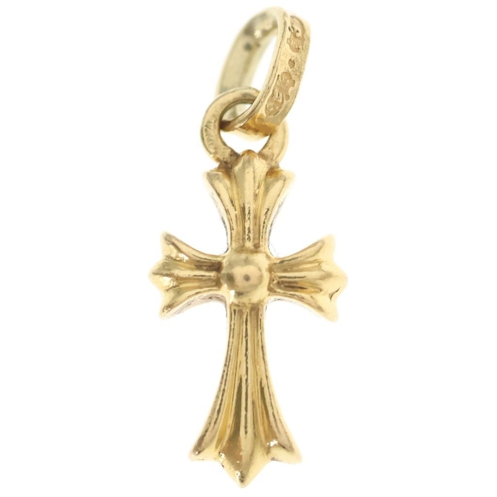 Chrome Hearts 22k Crs Baby Fat Cross Pendant Gold — view 2