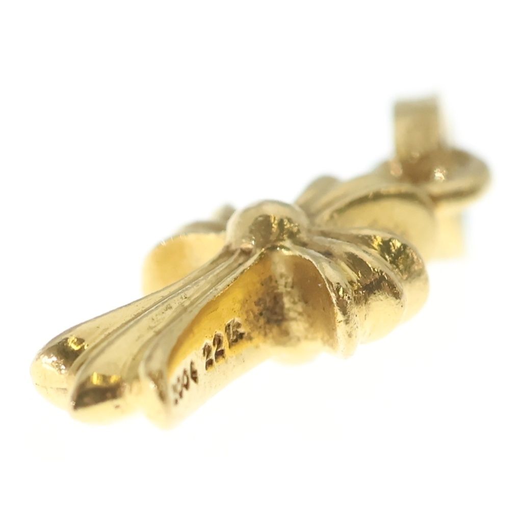Chrome Hearts 22k Crs Baby Fat Cross Pendant Gold — view 5