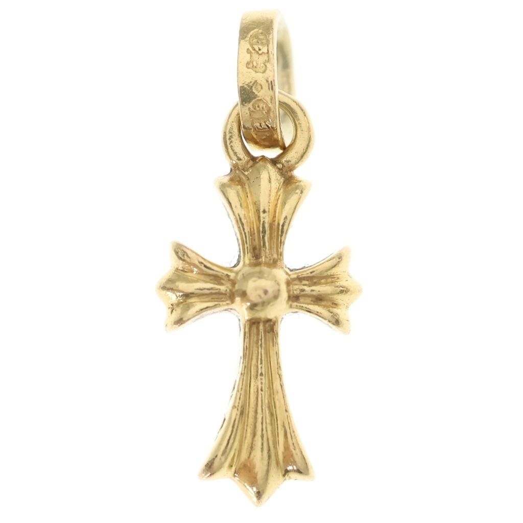 Chrome Hearts 22k Crs Baby Fat Cross Pendant Gold
