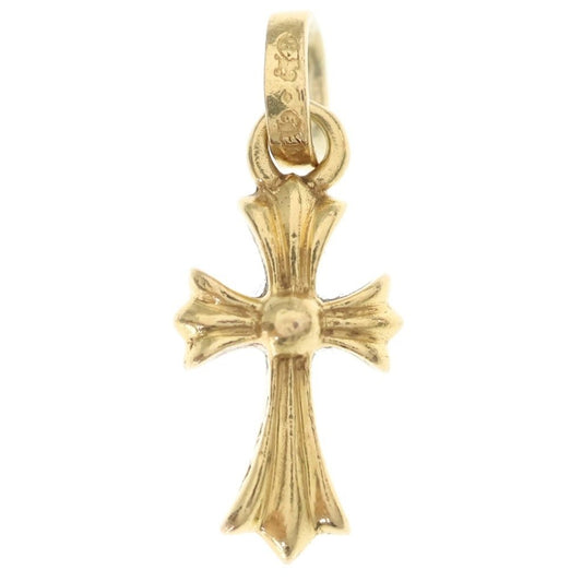 Chrome Hearts 22k Crs Baby Fat Cross Pendant Gold