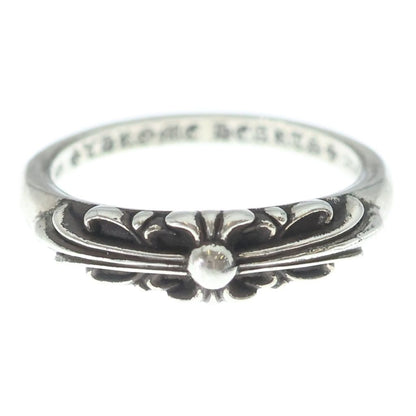 Chrome Hearts Baby Classic Floral Black Sling Silver Ring — view 4