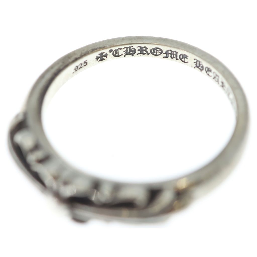 Chrome Hearts Baby Classic Floral Black Sling Silver Ring — view 5
