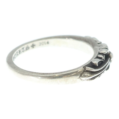 Chrome Hearts Baby Classic Floral Black Sling Silver Ring — view 3