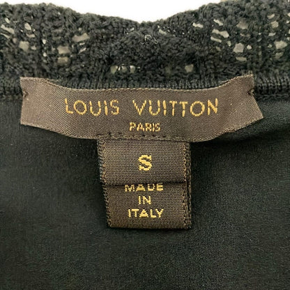 Louis Vuitton Dress S Black Gold Crew Neck Sleeveless Knee Length — view 3