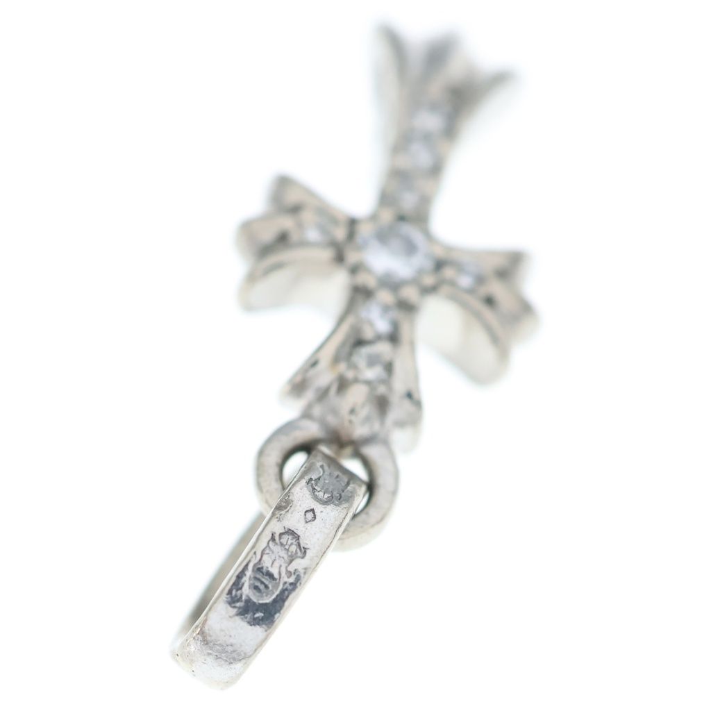 Chrome Hearts Crs Baby Fat P Dia Fat Cross Pave Diamond Pendant White Gold — view 6