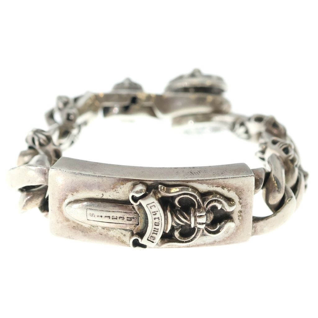 Chrome Hearts Fncy ID Dggr Dagger ID Clip Bracelet Silver — view 5