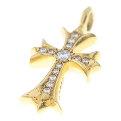 Chrome Hearts 22k Tny Crsf P Dia Tiny Fat Cross Pave Diamond Pendant Gold — view 5