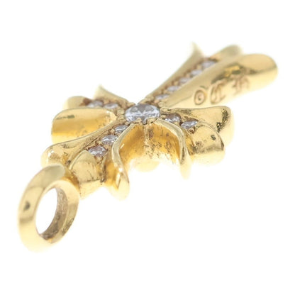 Chrome Hearts 22k Tny Crsf P Dia Tiny Fat Cross Pave Diamond Pendant Gold — view 6