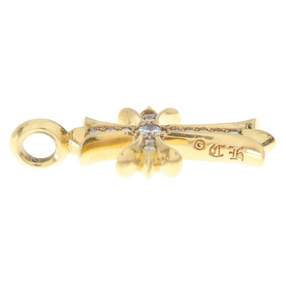 Chrome Hearts 22k Tny Crsf P Dia Tiny Fat Cross Pave Diamond Pendant Gold — view 4