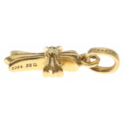 Chrome Hearts 22k Crs Baby Fat P Dia Fat Cross Pave Diamond Pendant Gold — view 3