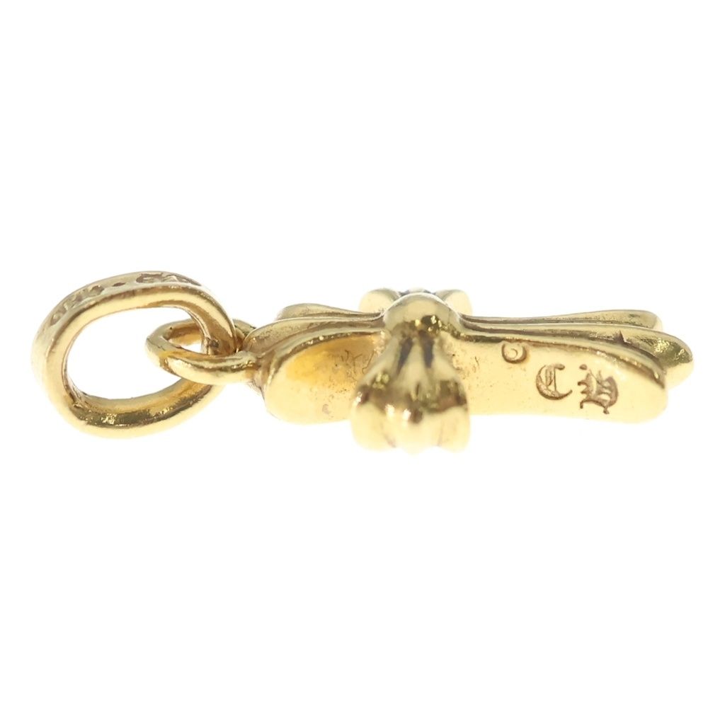 Chrome Hearts 22k Crs Baby Fat P Dia Fat Cross Pave Diamond Pendant Gold — view 4
