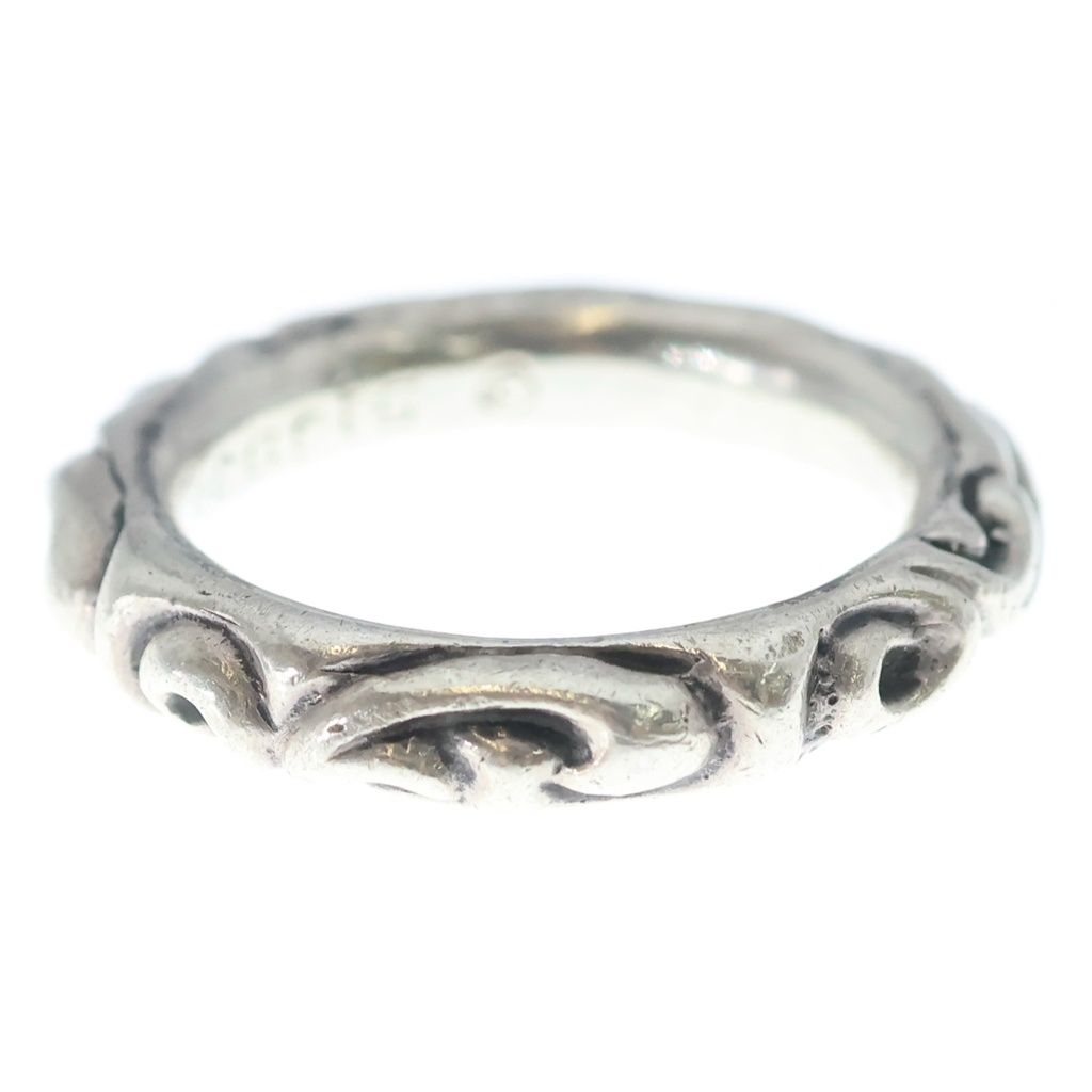 Chrome Hearts Scrl Band Scroll Ring Silver — view 3