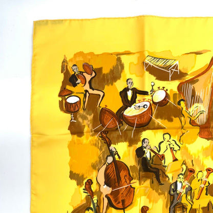 Hermes Carre 90 Concerto Scarf Yellow — view 3