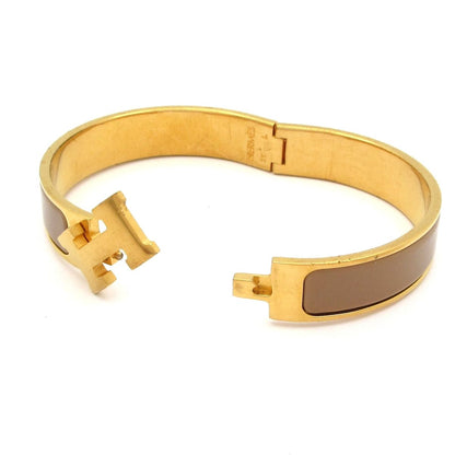 Hermes Bangle Click Gold Beige Bracelet — view 5