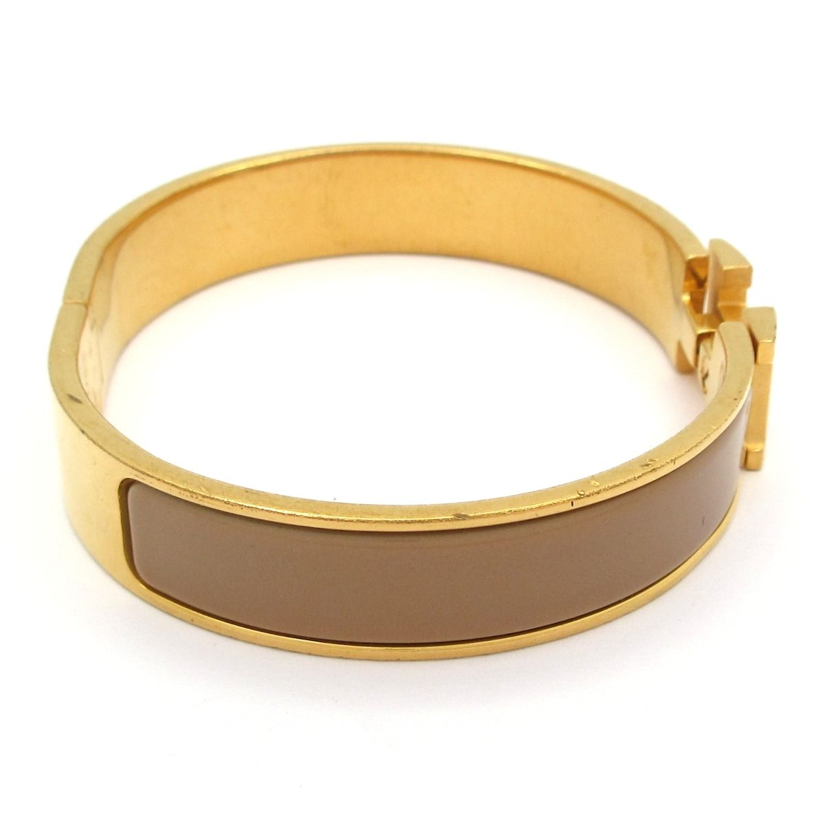 Hermes Bangle Click Gold Beige Bracelet — view 2