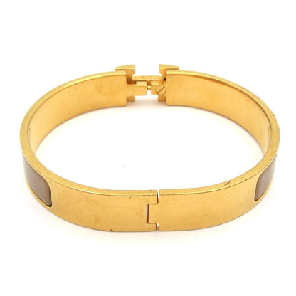 Hermes Bangle Click Gold Beige Bracelet — view 3