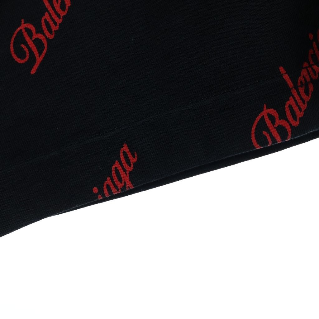 Balenciaga Logo Big Silhouette Shirt Dress Black Red #xs — view 5
