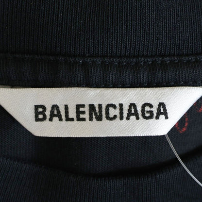 Balenciaga Logo Big Silhouette Shirt Dress Black Red #xs — view 6
