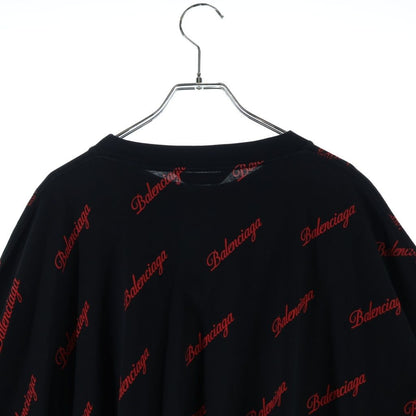 Balenciaga Logo Big Silhouette Shirt Dress Black Red #xs — view 4