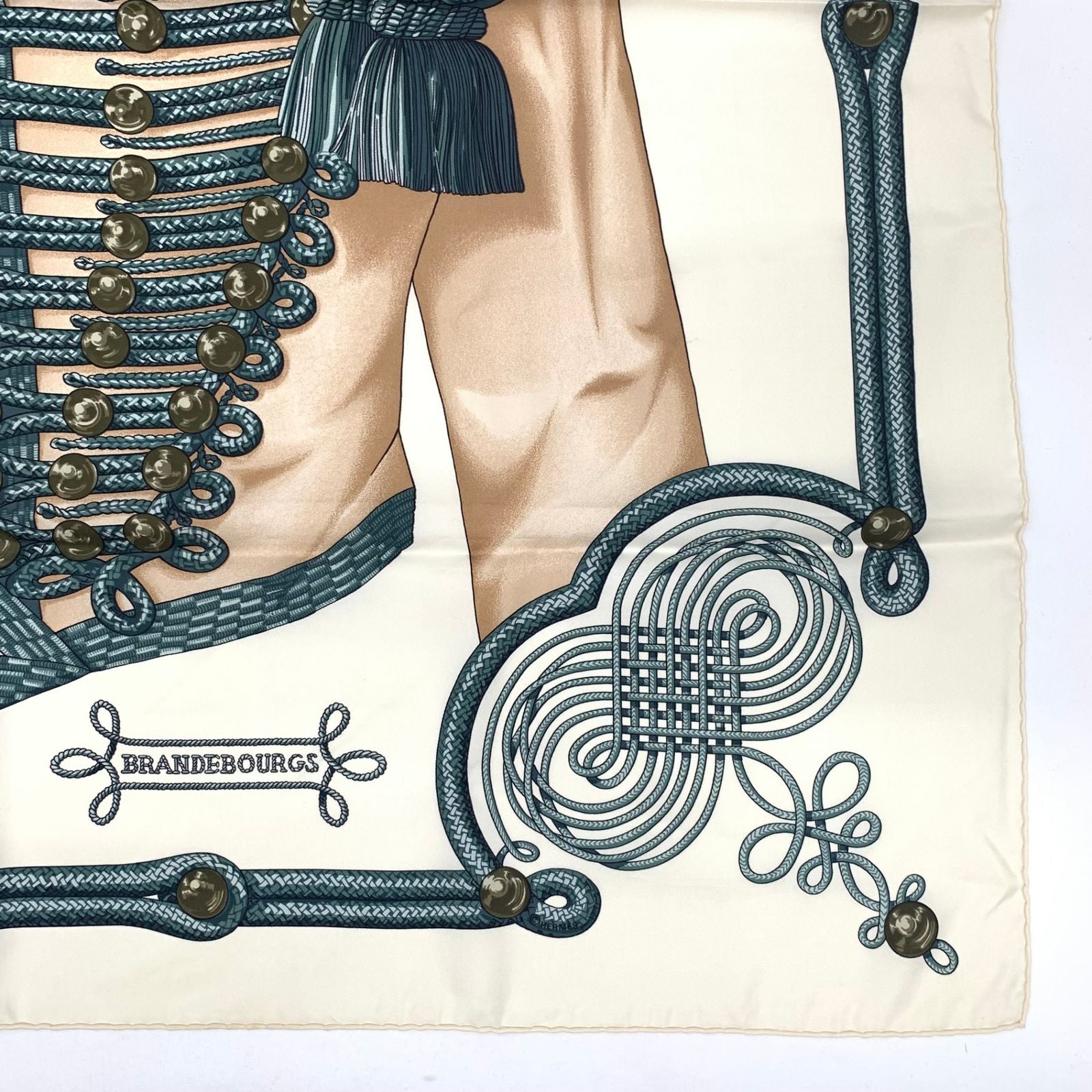 Hermes Carre 90 Scarf Silk Brandebourgs Brandenburg — view 4
