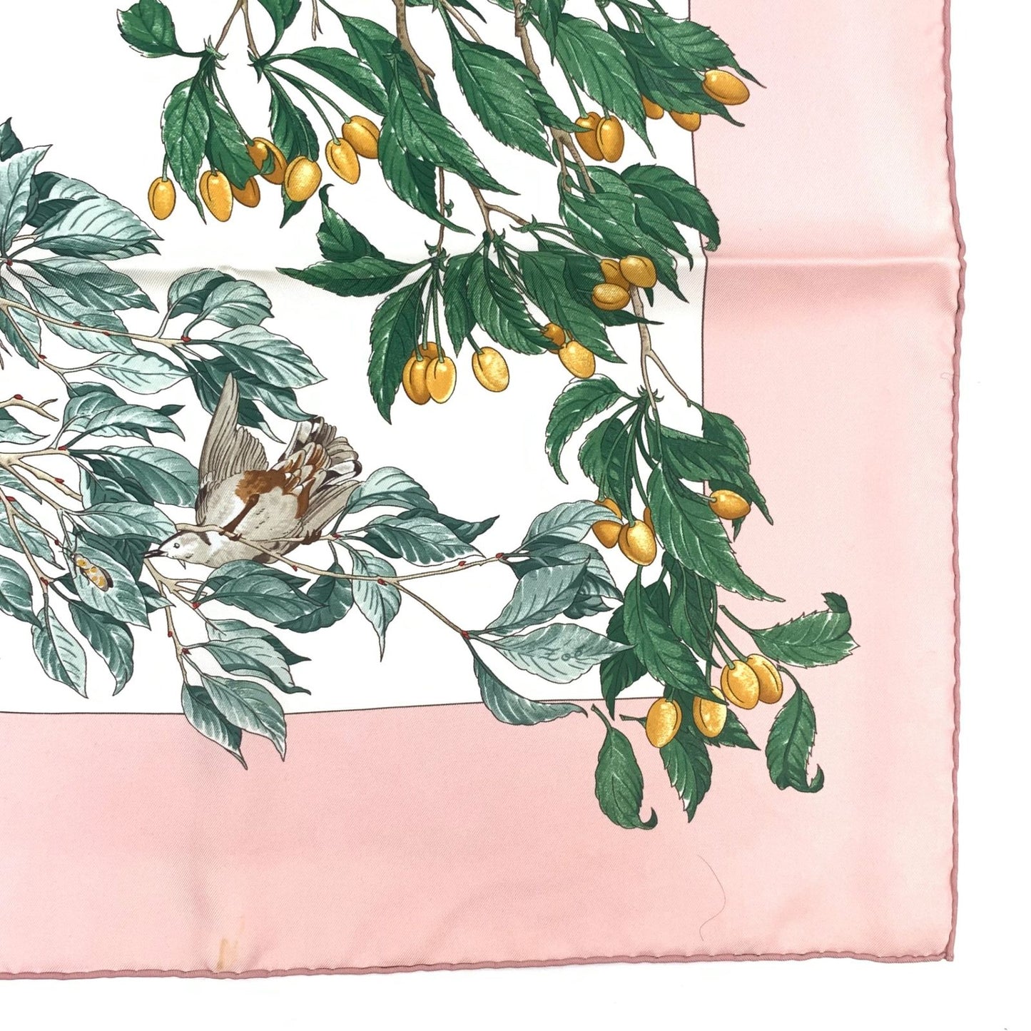 Hermes Carre 90 AU Coeur Des Bois in the Forest Pink Silk Scarf — view 6