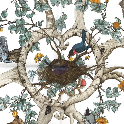 Hermes Carre 90 AU Coeur Des Bois in the Forest Pink Silk Scarf — view 8