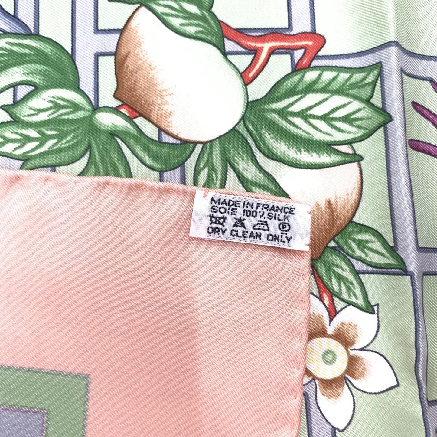 Hermes Scarf Carre 90 Turandot Orange Blue Pink — view 8
