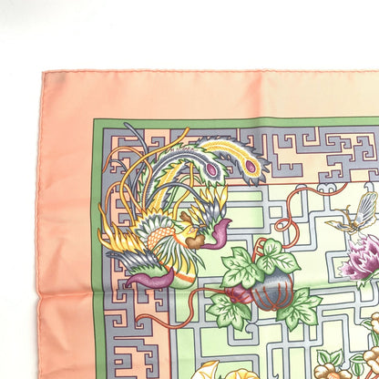 Hermes Scarf Carre 90 Turandot Orange Blue Pink — view 3