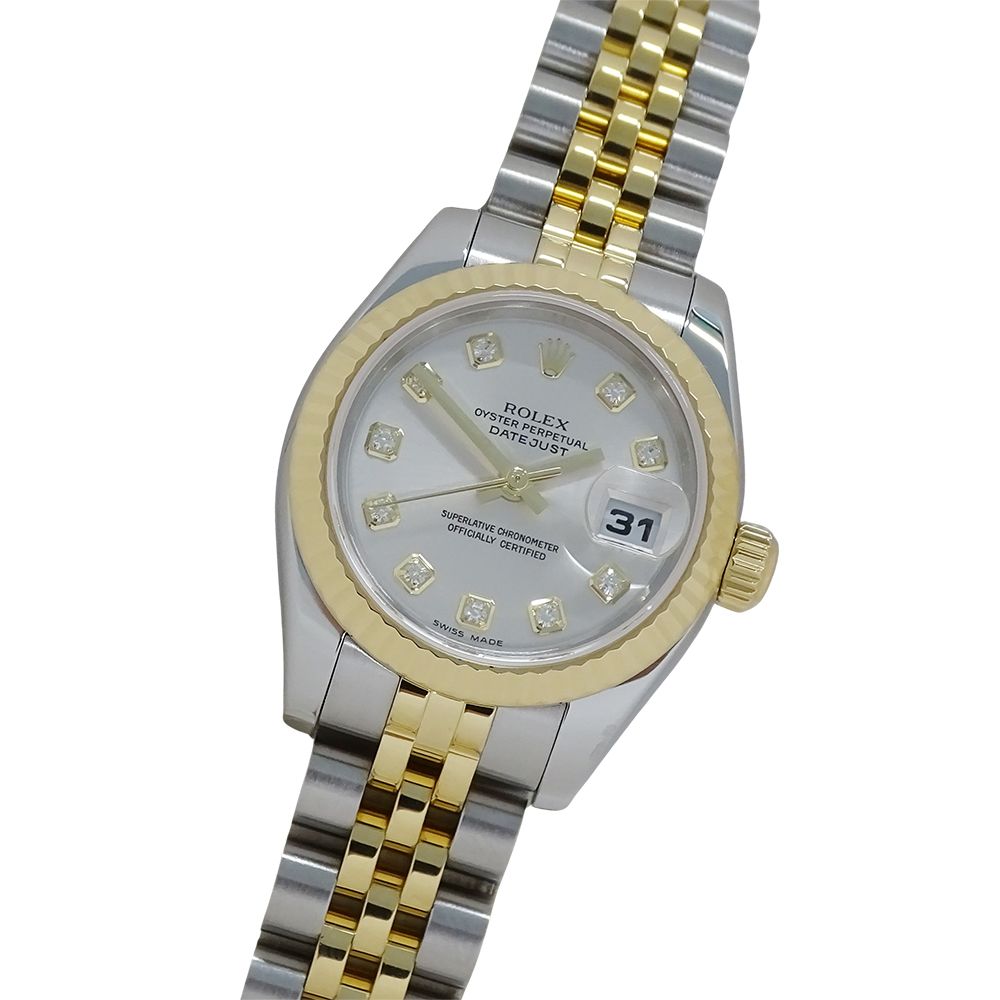 Rolex Datejust D Number Watch Diamond Automatic Winding at Stainless Steel Gold