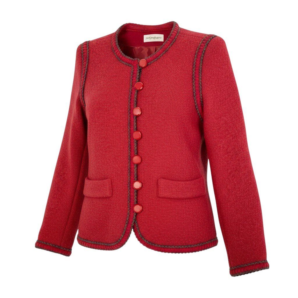 Saint Laurent Knit Jacket Cardigan Wool Blend M